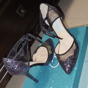 Betsey Johnson SB Stella Blk Glitter shoes